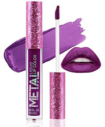 Boobeen Metallic Liquid Lipsticks Matte Lipstick Pearl Glitter Lip Gloss High Pigment Long Lasting Nonstick Lip Glaze Makeup for Women and Girls
