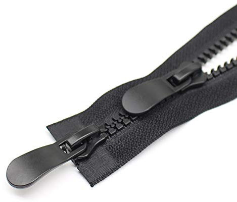 YaHoGa 96 cm #8 Reißverschluss Kunststoff 2 Wege teilbar Schwarze Reissverschluss für Mantel Jacken (RZTW 96 cm)