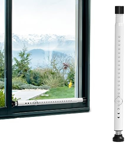 Sicherheitsstange für Fenster, 2-in-1, verstellbar, 45 bis 130 cm, Schiebetür-Sicherheitsstange für Zuhause, Haustier, Kinder, Frauen, Sicherheit, Balkon, Schiebetür, Terrassentür, Sicherheit, Wohnung