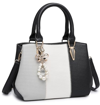 Miss Lulu Damen Tasche Damen Henkeltasche Mittelgroß Handtasche Farbblock Schultertaschen