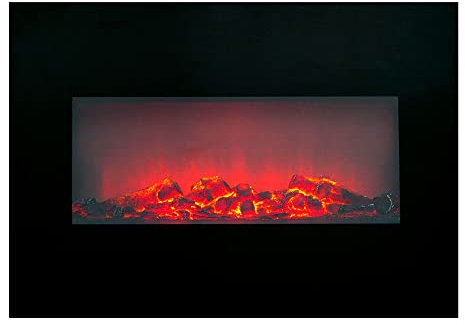 Estufa/Chimenea LED 1800W: Calefacción eficiente, diseño Moderno, luz Regulable; Ideal para Ambiente Acogedor y Confortable.