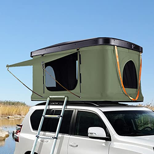 Tienda de campaña de techo rígido para 2-3 personas, tienda de campaña desplegable impermeable con escalera para SUV y camiones, perfecta para acampar y viajes