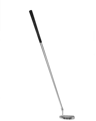 OVAQUIXI Golfövningssats med Putter i Aluminiumlegering och Målställ i trä, Perfekt för Inomhusträning, Lämplig för Högerhandsbruk