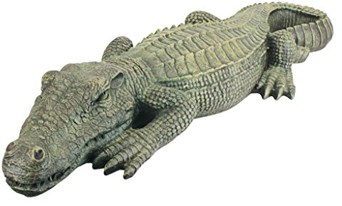 Design Toscano Das Sumpfbiest Rasenalligator Krokodil Gartenskulptur, 94 cm