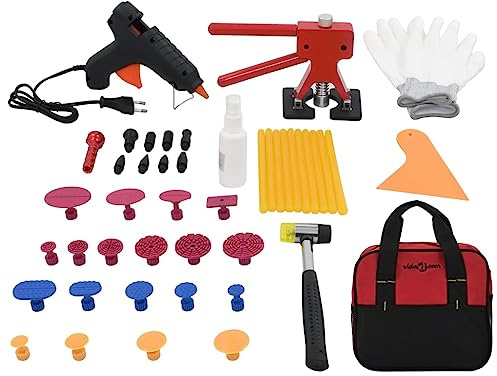 vidaXL Ausbeulwerkzeug 45-TLG. Dellen Reparatur Set Reparaturset Werkzeug Karosserie Ausbeulset Dent Abzieher Entfernen Hammer Auto Fahrzeug