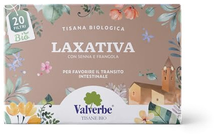VALVERBE Tisana Laxativa Biologico 20 Filtri - Pacco da 6 - 180 g