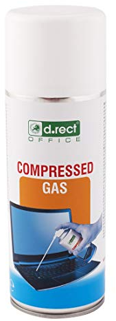 D.RECT Druckluftspray 400ml - Air Duster Spray für PC, Reinigungsset Druckluftreiniger - Compressed Air für die Reinigung von Tastatur, Computer, Kamera, Handy