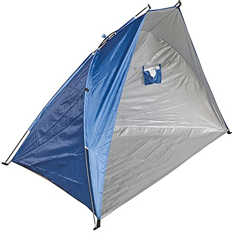 URBNLIVING Portable Tent Beach Shelter Sun Screen Outdoor Shade UPF 50+ UV Protection (Blue)