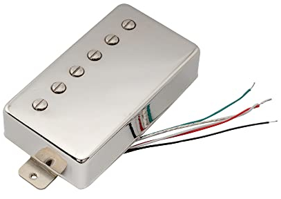 Artec LPA210 Alnico 5 Covered Humbucker Tonabnehmer Hals Pickup 8,4K für Les Paul Style E-Gitarre, Nickel