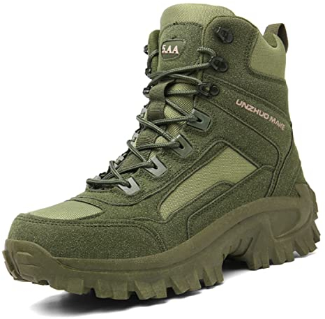 Esout Herren Militärstiefel Kampftraining Taktische Stiefel Wandern Verschleißfeste Bergsteigen Camping Outdoor Schuhe