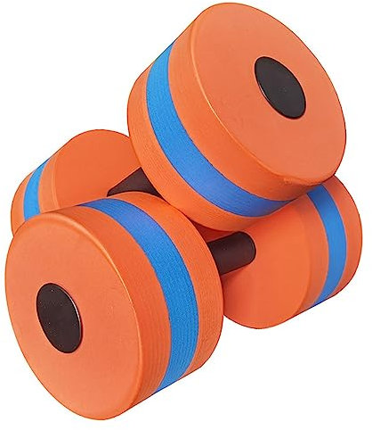 DJSDN Mancuernas de Agua, Mancuernas de Piscina for aeróbic, Juego de Ejercicios con Mancuernas, for Terapia acuática, Fitness en Piscina, Ejercicio acuático (Color : Orange, Size : 1pcs)