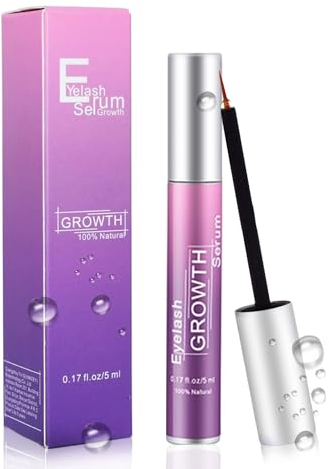 MELARQT Wimpernserum, Wimpern Serum Wachstum, Augenbrauen Serum Testsieger, Premium Long Eyelash Growth Serum, Fuller Thicker Lashes und Brows, Purple5 ML