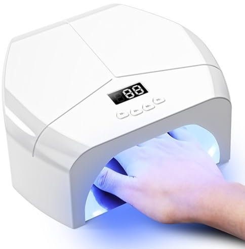 LED UV Lampe Nägel, 268W Nagel Lampe mit 4 Timern LCD-Display Sensor Abnehmbarer Basis, UV Lampe für Gelnägel, Nageltrockner LED Nagellampe für Alle Gel, Tragbare für Heim und Nagelstudio
