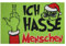 M.Kritzinger's Fußmatte Festtags-Muffel Ich Hasse Menschen, 40x60 cm, Grün, Schmutzfangmatte
