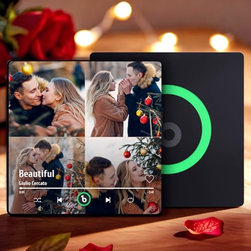 Magnete da Frigorifero con Musica Personalizzato Calamite da Frigo Album Fotografico Personalizzabile Può Riprodurre Canzoni Natale San Valentino Regalo di Coppia