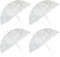 Armo Home 4 X Dome Bubble PVC Birdcage Wedding Bridal Umbrella White Walking Rain Umbrella 34.5 INCH