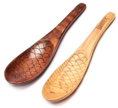 2 cucchiai in legno, piccoli cucchiai di legno, miele, cucchiai da tè, cucchiai di miele, in legno, per cioccolata calda, miele, cucchiaini da caffè, accessori da cucina, cucchiaio da zucchero