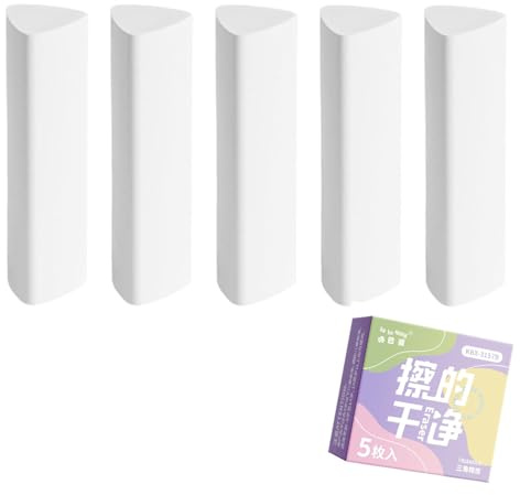 5 stycken suddgummin, pennor, suddgummin, för barn med söta katttassar, infällbart suddgummi Kawaii push pull suddgummi (White1)