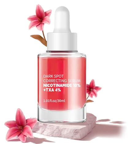 Siero correttore macchie scure, siero idratante illuminante con niacinamide, equilibrante produzione di sebo, riduce le rughe | Siero rosa luminoso per illuminare e lenire, cura della pelle coreana |