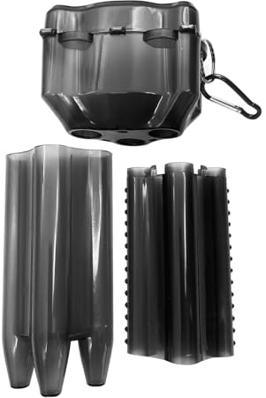 Quorvex Funda de transporte de 3 dardos, caja de soporte para ejes, longitud ajustable, portátil, para 3 dardos, para el hogar, restaurante, práctica al aire libre, competición, garaje, Black, Refer