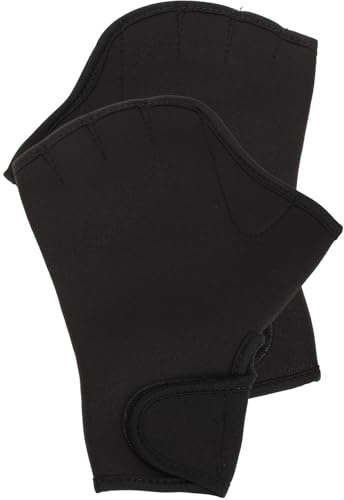 BELLIFFY Guantes de Natación Resistentes para Buceo y Entrenamiento Manoplas Acuáticas Ajustables para Hombre y Mujer Protección de Palma y Calor de Negro