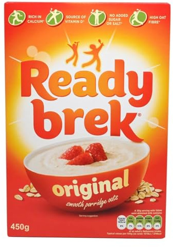Ready Brek Original Smooth Porridge Oats, Instant Oatmeal, High Fibre, Enriched with Calcium and Vitamin D, Family Breakfast Cereal