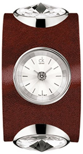 Calvin Klein Damen-Armbanduhr XS Night Analog Leder K4623138