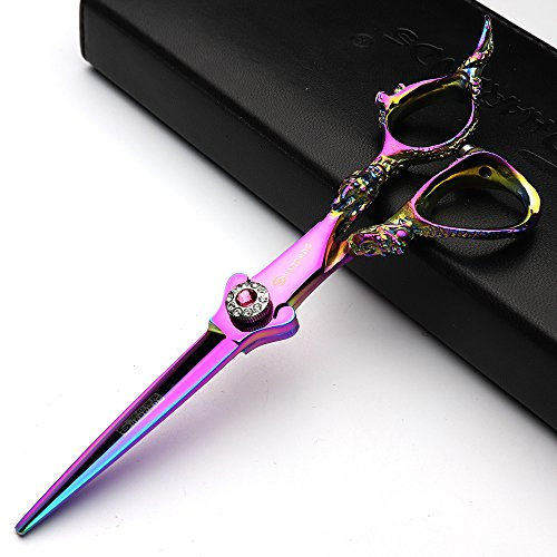 6' Coiffure modelage Studio Ciseaux Coiffeur professionnel Ciseaux de coiffure japonais personnalité Poignée Motif ciseaux outils