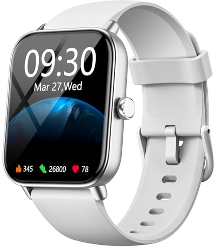 Fitpolo Montre Connectée Homme Femme,Smartwatch Bluetooth 5.0 Tracker d'Activité avec Fréquence Cardiaque Podomètre Sommeil Contrôle de la Musique Bracelet Intelligent Etanche pour iOS/Android