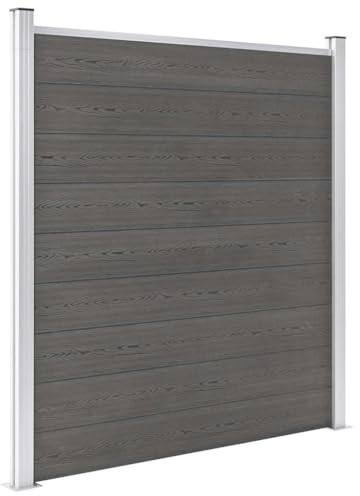 vidaXL Schutting 180x186 cm HKC grijs