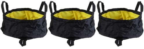 Amosfun 3st Zusammenklappbares Waschbecken Campingeimer Zusammenklappbarer Eimer Camping Zusammenklappbare Fußbadewanne Tragbare Wasserflasche Wäschewanne Wäschekorb Reisen Faltbar