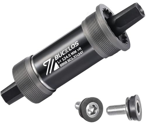 BUCKLOS Bike Square Taper Bottom Bracket - 68/80/90/100/110/120x110.5 113 116 118 122.5 127 140 152 156 166 174mm Bicycle BSA Brackets for Mountain/MTB/Road/Fat Bike/Ebike