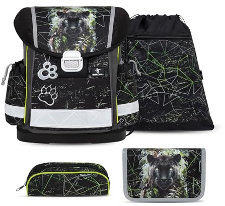 Belmil Classy Schulranzen Set 4 - teilig (403-13/AG/S) (Black Panther 2)