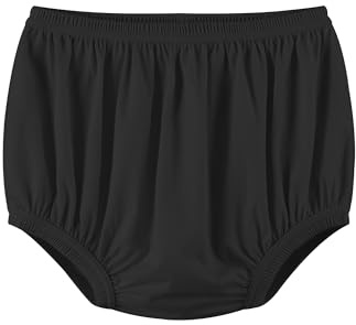 EEOST adult Diaper Cover for Incontinence Noiseless Leak-Protection Underwear Waterproof Plastic Pants Over Diapers Waterproof Rubber Pants((Black,6XL(WOMAN SIZE))