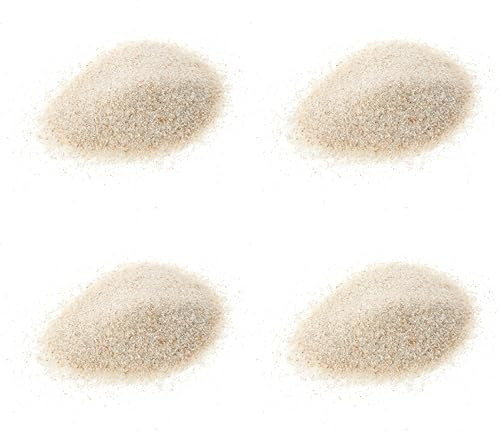 AMTRA Quarzo bianco - Sabbia per acquari di quarzo bianco fine, per acqua dolce o salata, grani 0,1-0,7mm, Quantità 5 kg (Confezione da 4)