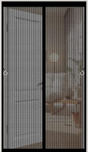 Zanzariera Magnetica 135 x 212 cm Zanzariera Magnetica per Porte Anti Zanzare Mosche Insetti Facile da Installare Zanzariere Magnetiche per Porte Finestre, Nero