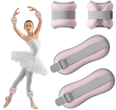 CAIEJSAEN 2er Pack Verstellbare Knöchelgewichte Gewichtsmanschetten handgelenk Fuß Handgelenkgewicht Manschetten für Fitness Bewegung Laufen Gymnastik für Anfänger und Kinder (0.3kg)