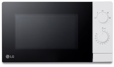 LG MS2082H - Microondas, 20 L, 700W, 5 Niveles de Potencia, Función Descongelado, Interior Fácil de Limpiar, Bloqueo Infantil, Compacto y Seguro, Blanco