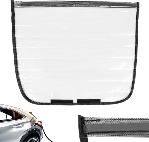 Aggiornamento Copertura Porta Caricatore EV, 60x50cm Copertura Spina Caricatore Impermeabile con Doppia Banda Magnetica Forte Anti-Distacco Protezione per Tutti Veicoli Scocca Acciaio