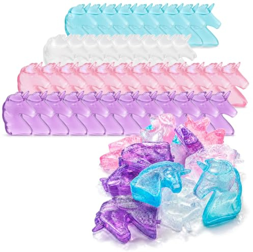 com-four® 56 Glaçons Réutilisables en Forme de Licorne