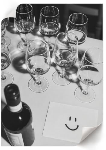 Póster en Lienzo 59,4x84 cm| Tamaño A1 | Copas de vino