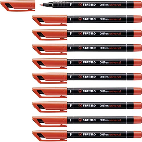 STABILO - Folienstift - OHPen universal - permanent fein - 10er Pack - rot