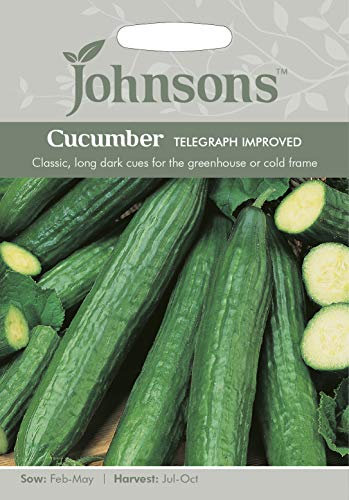 Johnsons Seeds - Pictorial Pack - Vegetable - Cucumber Telegraph Improved - 10 Seeds