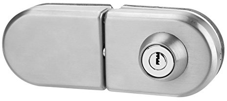 Serratura della porta di vetro Blocco di sicurezza antifurto in acciaio inossidabile per 10mm -12mm Spessore doppia altalena incernierato Cancello scorrevole senza telaio