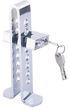 Diebstahlsicherung für Auto Bremse Kupplung, Diebstahlsicherung Edelstahl Kupplungsschloss Auto Bremse Schloss 8 Löcher Kupplungsschloss Auto Bremse Schloss Auto Pedalschloss Diebstahlsicherung