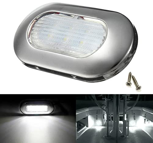 1pc Boat Navigation Light 12V 6 LED Navigation Lamp Courtesy Cabin Walkway Stair Customer Light Dome Step Marine Light IP68 Waterproof underwater Stainless Steel Ship Beam Light White