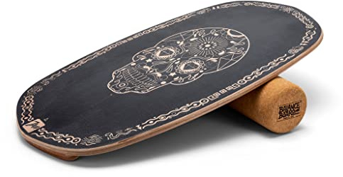 Balance Board Pro per Adulti, Tavola Fitness Professionale 67x40 cm con Rullo in Sughero, Color Nero, Allenamento Core e Stabilità per Surf, Snowboard e Preparazione Atletica - Fino a 150 kg