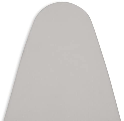 Encasa XO Funda para Tabla de Planchar de con Almohadilla de Fieltro Gruesa de 4 mm - Gris Claro - Algodón, elástico, (Se Ajusta a Las Tablas estándar de Wide de 125x46 cm)