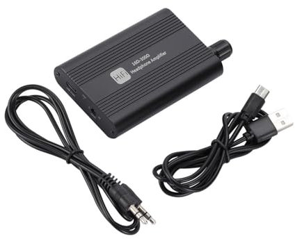 Okiyakusama Amplificador de Volumen de Auriculares Portátil HiFi, Auriculares de 3,5mm, Ajuste de Control de Volumen para Computadora Teléfono Audio Dispositivos Digitales PC