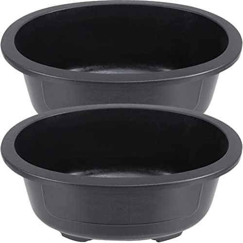 2 st oval bonsaiskål planteringskruka med dräneringsplast träningskrukor för blommor suckulent träd barnkammare återanvändbar planteringsbehållare för växter 38 x 30 cm